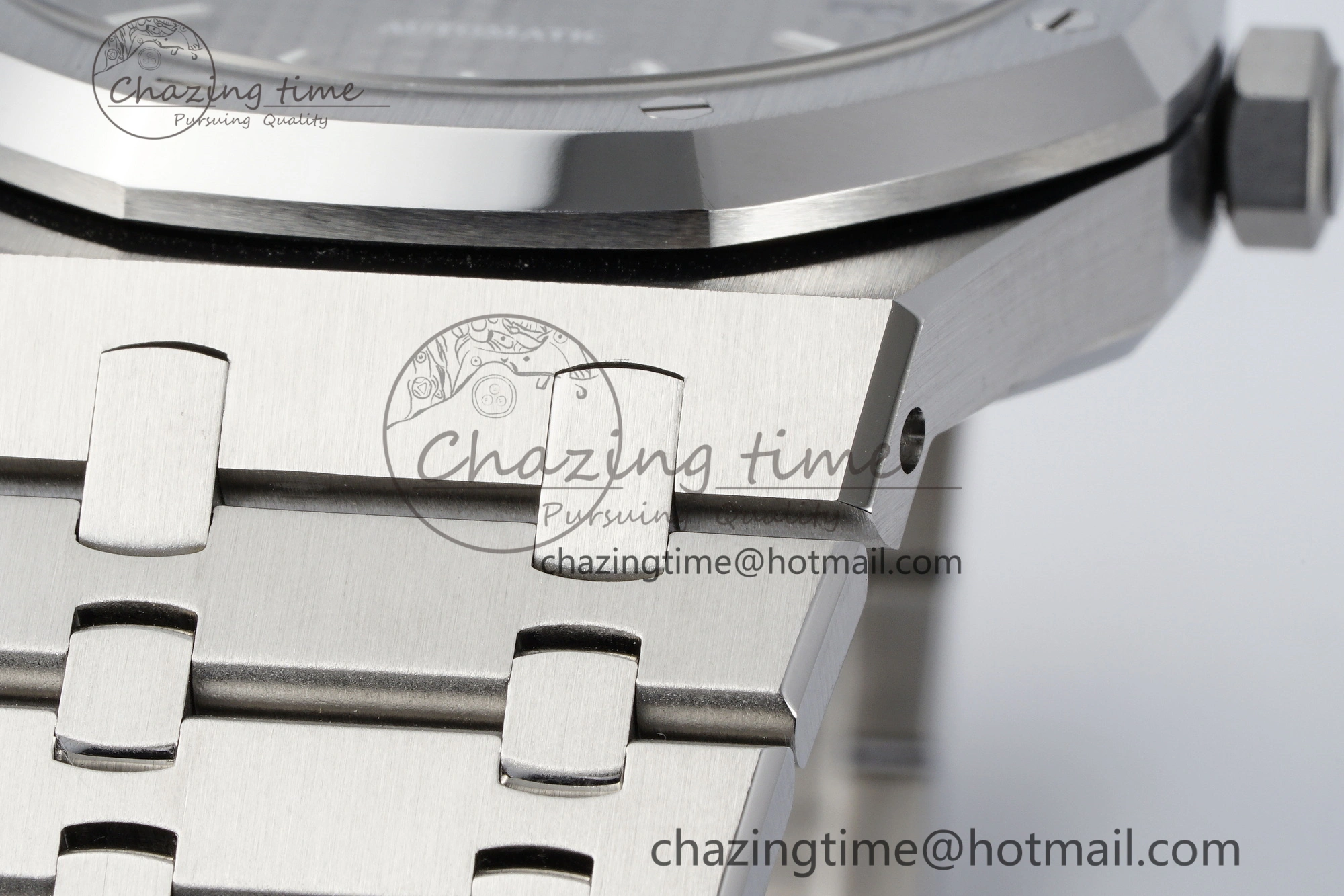 Royal Oak 41mm 15400 SS IPF 1:1 Best Edition Gray Textured Dial on SS Bracelet SA3120 Super Clone