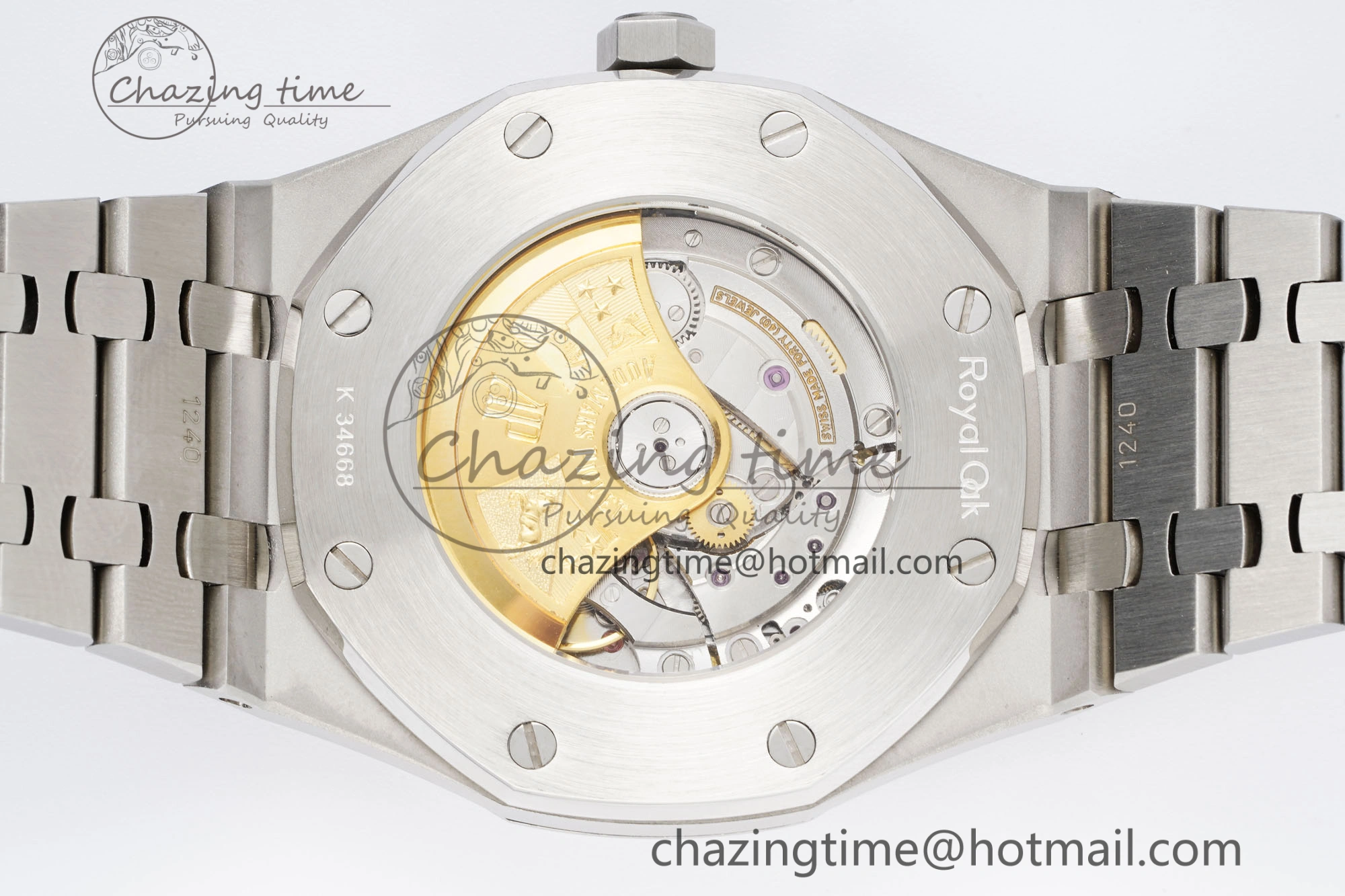Royal Oak 41mm 15400 SS IPF 1:1 Best Edition Gray Textured Dial on SS Bracelet SA3120 Super Clone