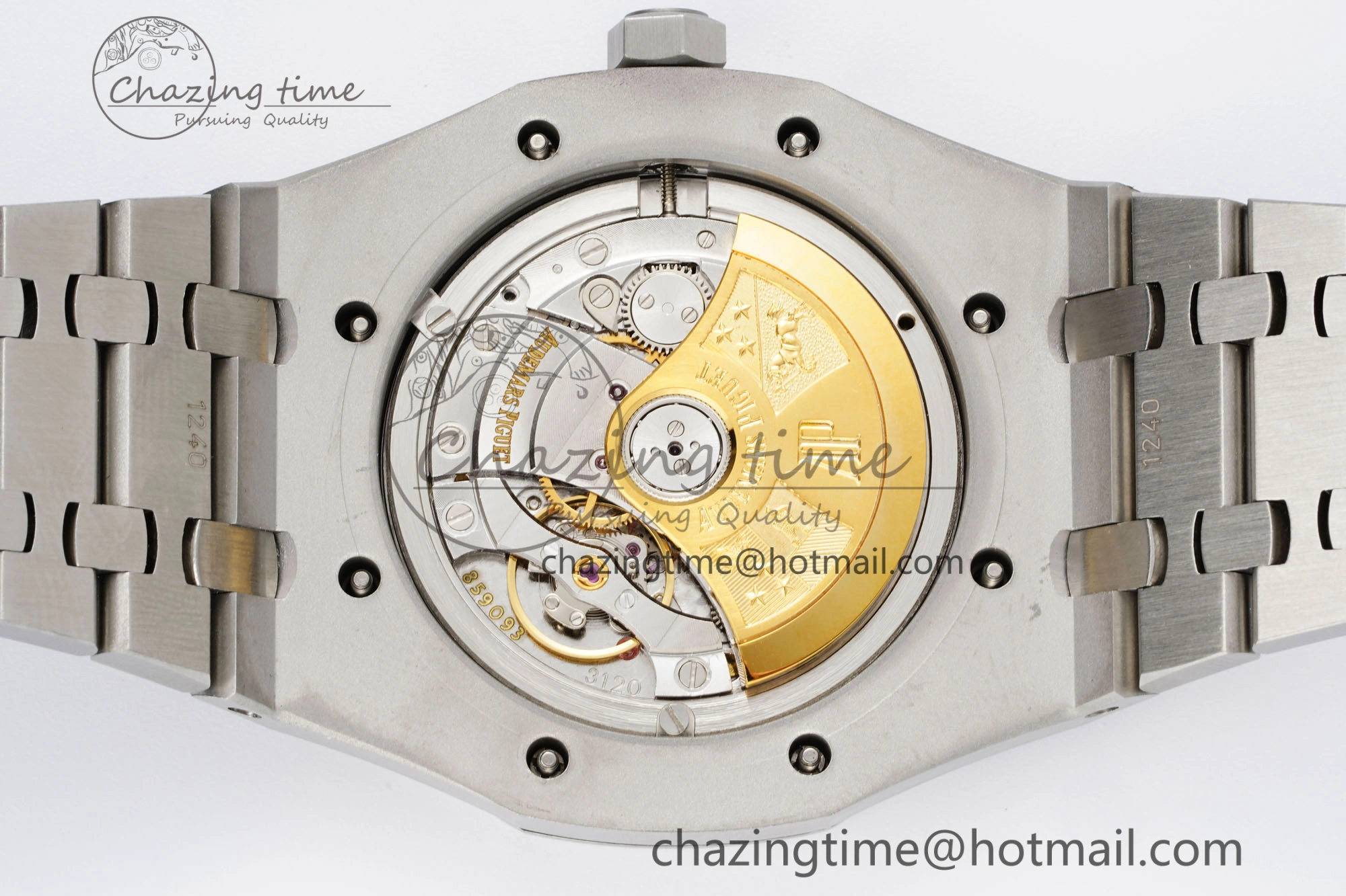Royal Oak 41mm 15400 SS IPF 1:1 Best Edition Gray Textured Dial on SS Bracelet SA3120 Super Clone