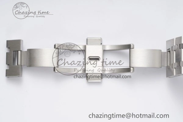 Royal Oak 41mm 15400 SS IPF 1:1 Best Edition Gray Textured Dial on SS Bracelet SA3120 Super Clone