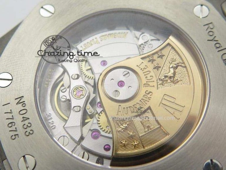 Royal Oak 41mm 15400 SS JF 1:1 Best Edition Black Dial On Black Leather Strap A3120