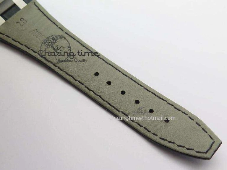 Royal Oak 41mm 15400 SS JF 1:1 Best Edition Black Dial On Black Leather Strap A3120