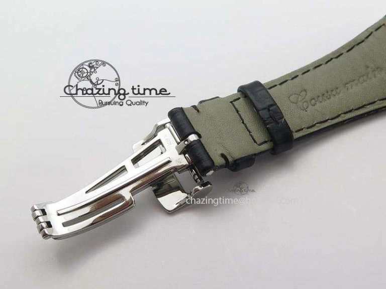 Royal Oak 41mm 15400 SS JF 1:1 Best Edition Black Dial On Black Leather Strap A3120