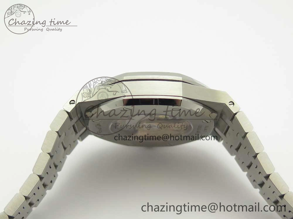 Royal Oak 41mm 15400 SS JF 1:1 Best Edition Black Textured Dial on SS Bracelet A3120 V5
