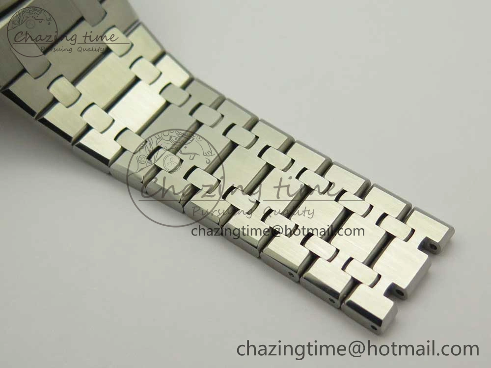 Royal Oak 41mm 15400 SS JF 1:1 Best Edition Black Textured Dial on SS Bracelet A3120 V5