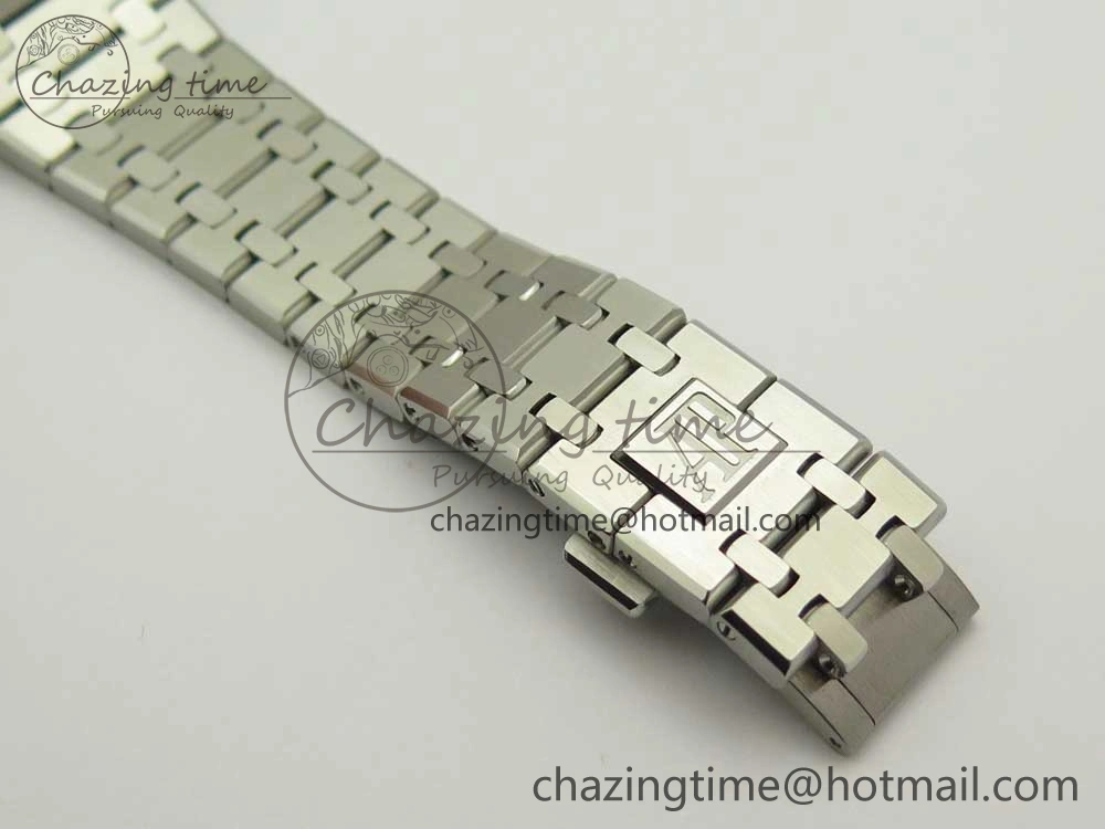 Royal Oak 41mm 15400 SS JF 1:1 Best Edition Black Textured Dial on SS Bracelet A3120 V5