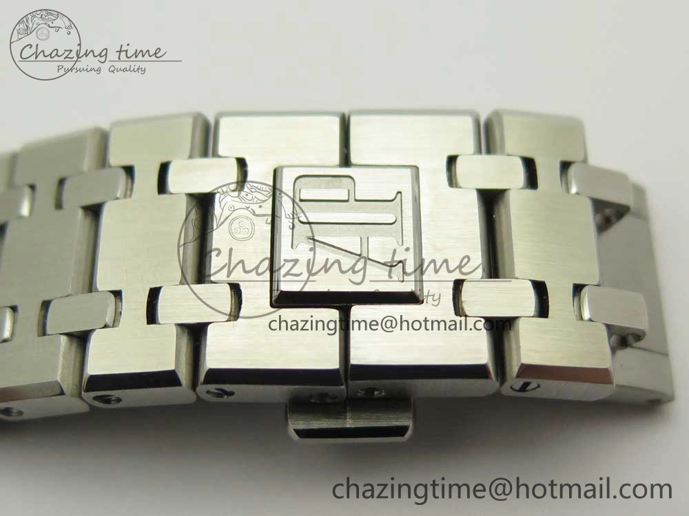 Royal Oak 41mm 15400 SS JF 1:1 Best Edition Black Textured Dial on SS Bracelet A3120 V5