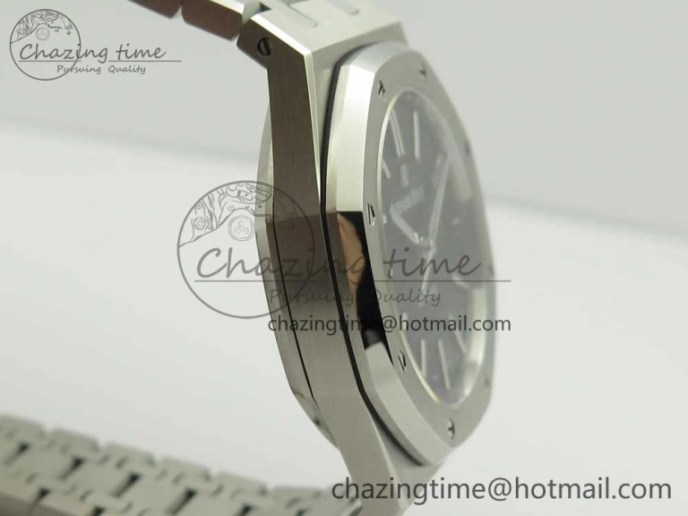 Royal Oak 41mm 15400 SS JF 1:1 Best Edition Black Textured Dial on SS Bracelet A3120 V5