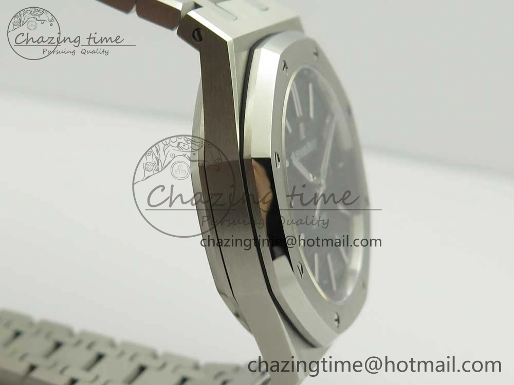 Royal Oak 41mm 15400 SS JF 1:1 Best Edition Black Textured Dial on SS Bracelet A3120 V5