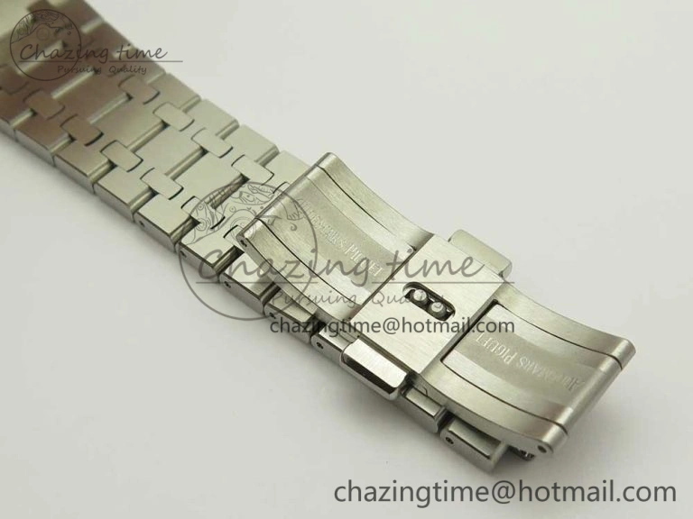 Royal Oak 41mm 15400 SS JF 1:1 Best Edition Black Textured Dial on SS Bracelet A3120 V5