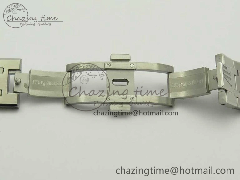 Royal Oak 41mm 15400 SS JF 1:1 Best Edition Black Textured Dial on SS Bracelet A3120 V5