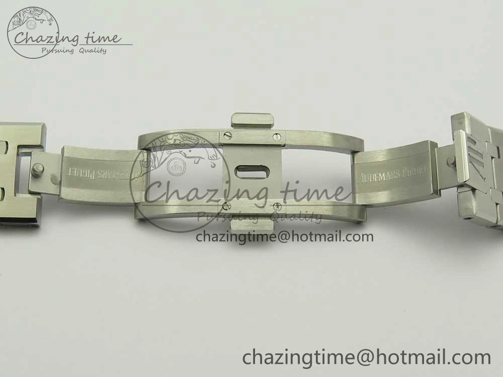 Royal Oak 41mm 15400 SS JF 1:1 Best Edition Black Textured Dial on SS Bracelet A3120 V5