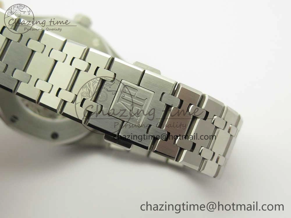 Royal Oak 41mm 15400 SS JF 1:1 Best Edition Black Textured Dial on SS Bracelet A3120 V5