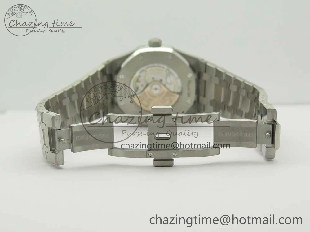 Royal Oak 41mm 15400 SS JF 1:1 Best Edition Black Textured Dial on SS Bracelet A3120 V5