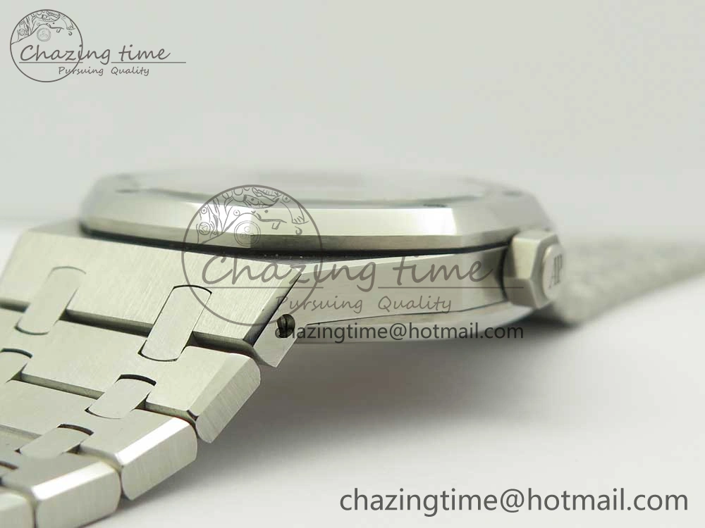 Royal Oak 41mm 15400 SS JF 1:1 Best Edition Black Textured Dial on SS Bracelet A3120 V5