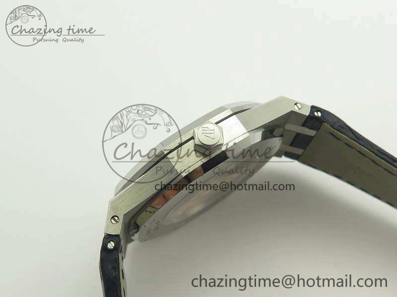 Royal Oak 41mm 15400 SS JF 1:1 Best Edition Blue Textured Dial On Blue Leather Strap A3120 V3