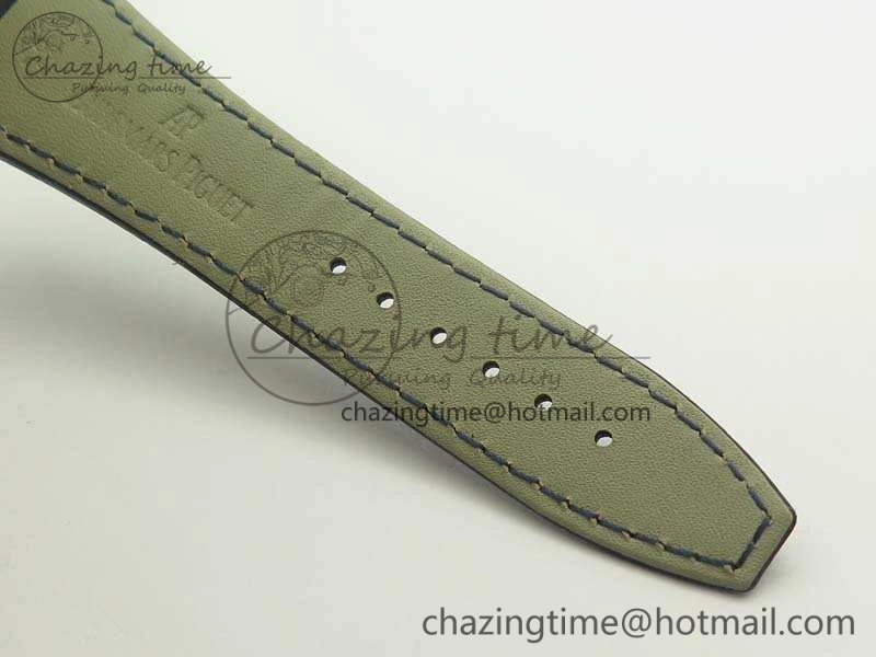 Royal Oak 41mm 15400 SS JF 1:1 Best Edition Blue Textured Dial On Blue Leather Strap A3120 V3