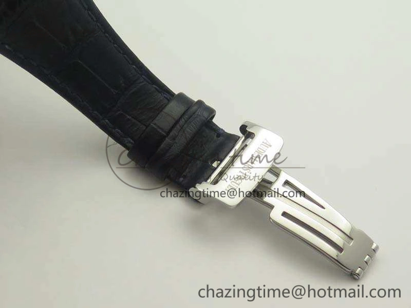 Royal Oak 41mm 15400 SS JF 1:1 Best Edition Blue Textured Dial On Blue Leather Strap A3120 V3
