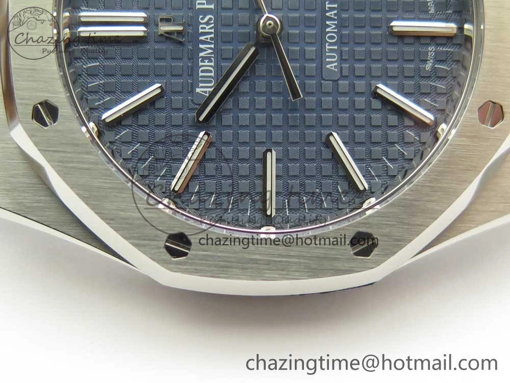 Royal Oak 41mm 15400 SS JF 1:1 Best Edition Blue Textured Dial on SS Bracelet A3120 V5