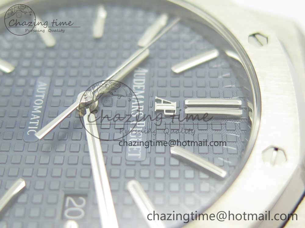 Royal Oak 41mm 15400 SS JF 1:1 Best Edition Blue Textured Dial on SS Bracelet A3120 V5