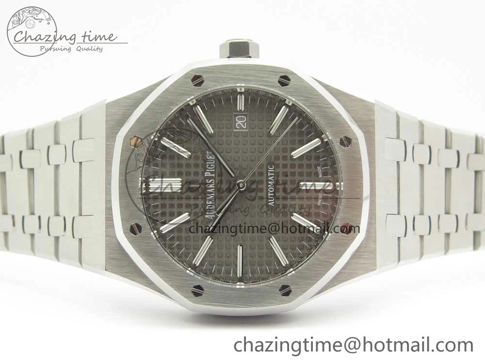 Royal Oak 41mm 15400 SS JF 1:1 Best Edition Gray Textured Dial on SS Bracelet A3120 V5