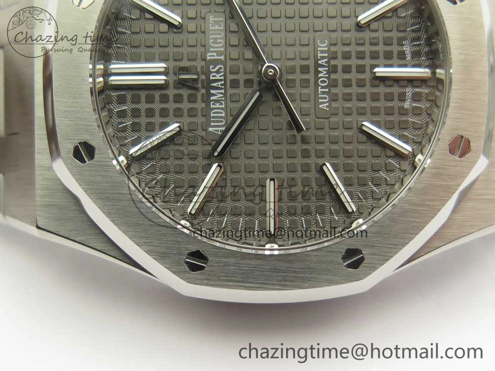 Royal Oak 41mm 15400 SS JF 1:1 Best Edition Gray Textured Dial on SS Bracelet A3120 V5