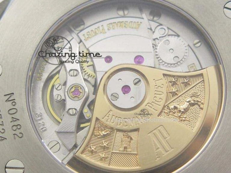 Royal Oak 41mm 15400 SS JF 1:1 Best Edition Silver Dial On Brown Leather Strap A3120