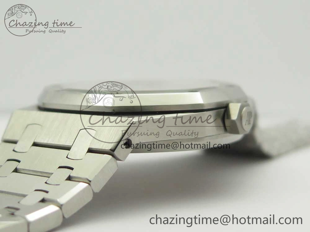 Royal Oak 41mm 15400 SS JF 1:1 Best Edition White Textured Dial on SS Bracelet A3120 V5