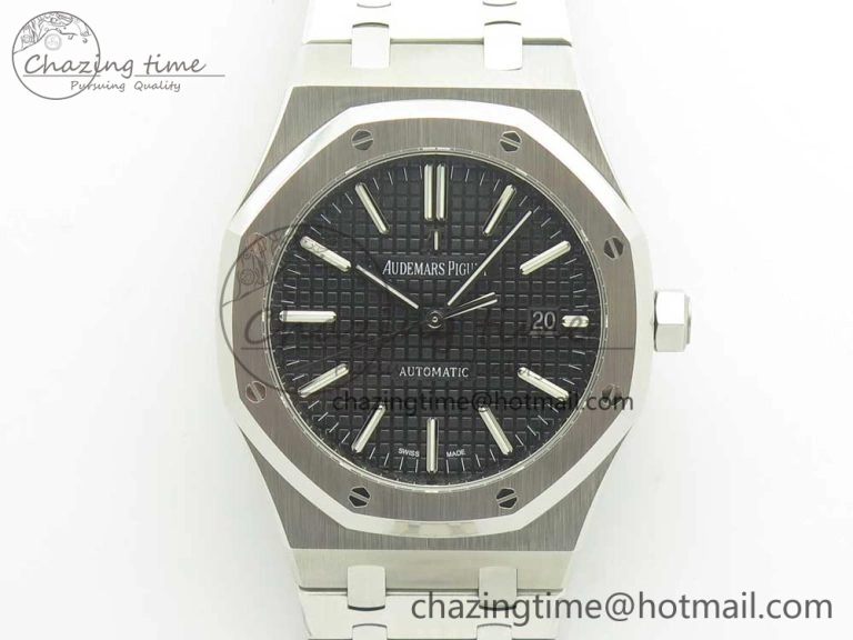 Royal Oak 41mm 15400 SS OMF 1:1 Best Edition Black Dial on SS Bracelet A3120
