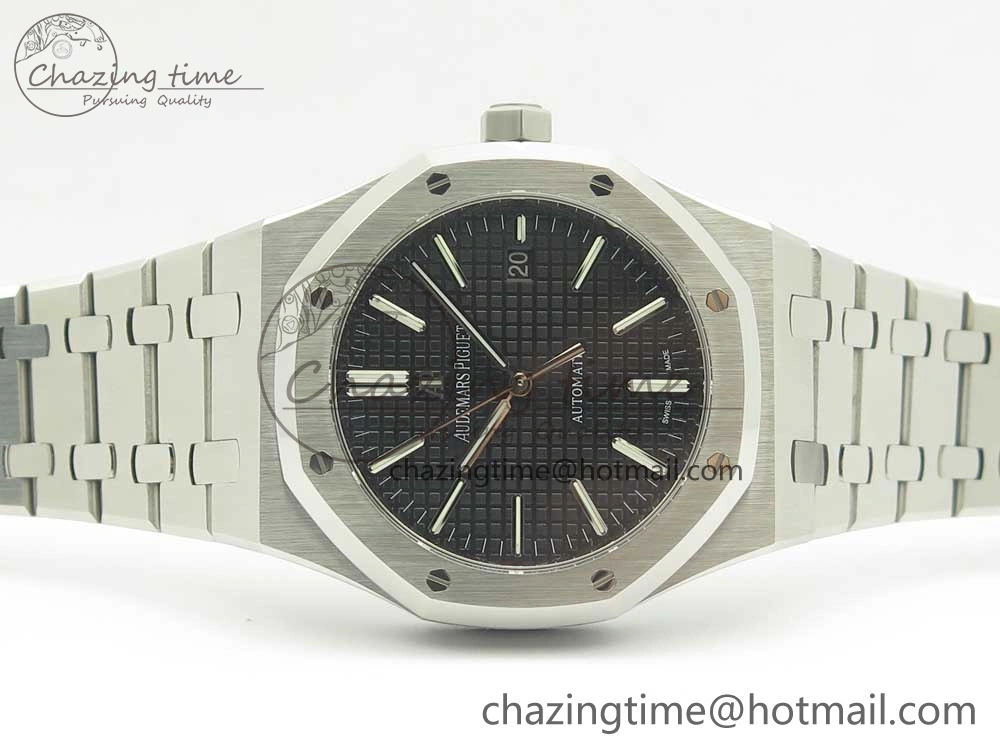Royal Oak 41mm 15400 SS OMF 1:1 Best Edition Black Dial on SS Bracelet A3120