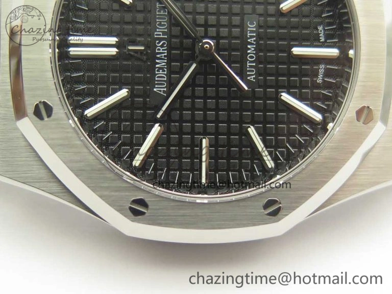 Royal Oak 41mm 15400 SS OMF 1:1 Best Edition Black Dial on SS Bracelet A3120