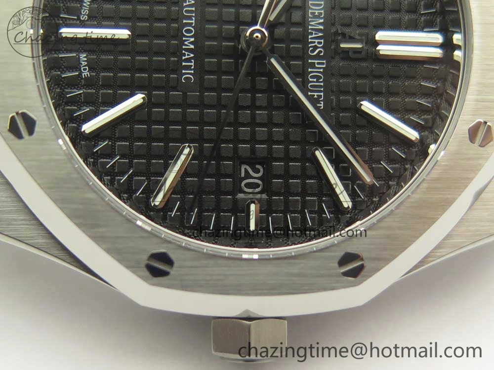 Royal Oak 41mm 15400 SS OMF 1:1 Best Edition Black Dial on SS Bracelet A3120