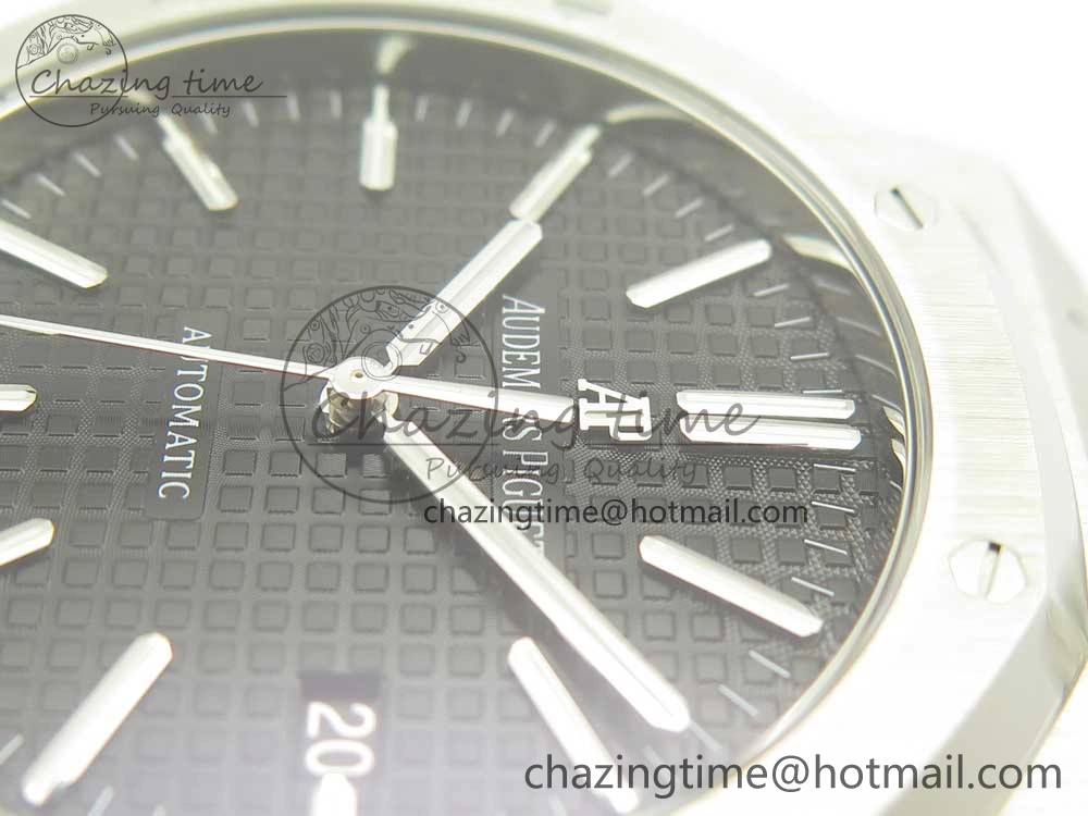 Royal Oak 41mm 15400 SS OMF 1:1 Best Edition Black Dial on SS Bracelet A3120