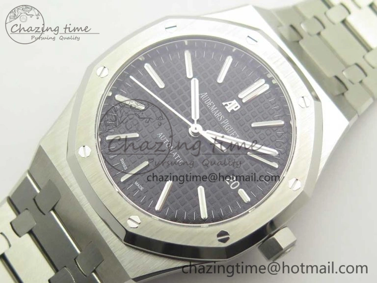 Royal Oak 41mm 15400 SS OMF 1:1 Best Edition Black Dial on SS Bracelet A3120