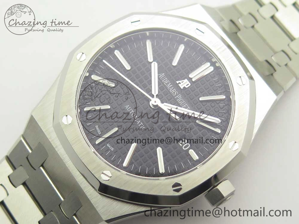 Royal Oak 41mm 15400 SS OMF 1:1 Best Edition Black Dial on SS Bracelet A3120