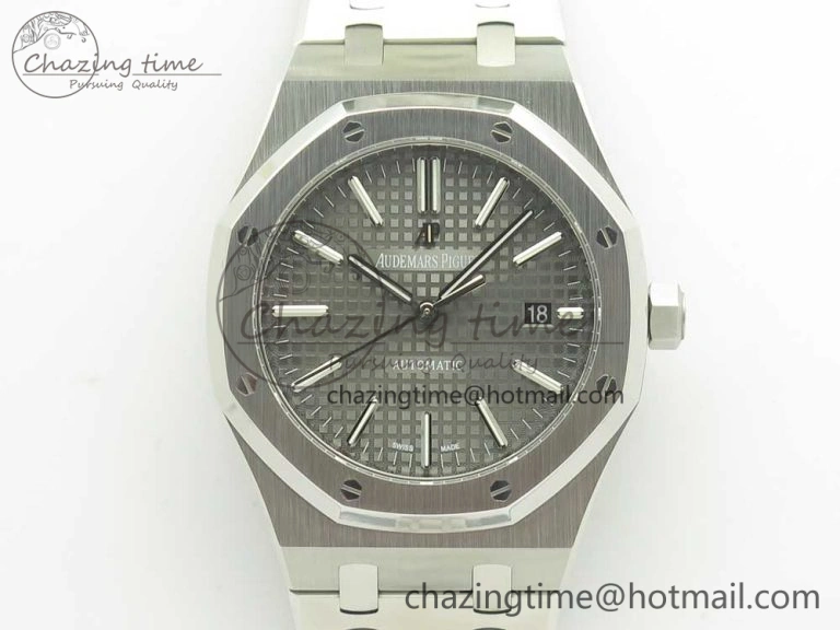 Royal Oak 41mm 15400 SS OMF 1:1 Best Edition Gray Dial on SS Bracelet A3120