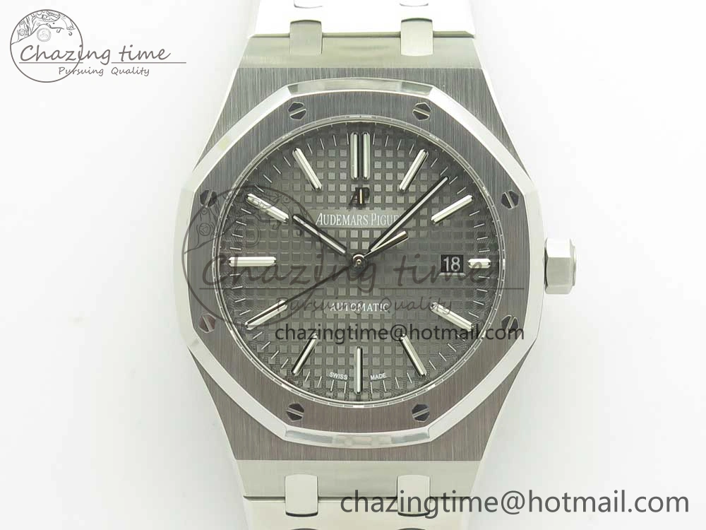 Royal Oak 41mm 15400 SS OMF 1:1 Best Edition Gray Dial on SS Bracelet A3120