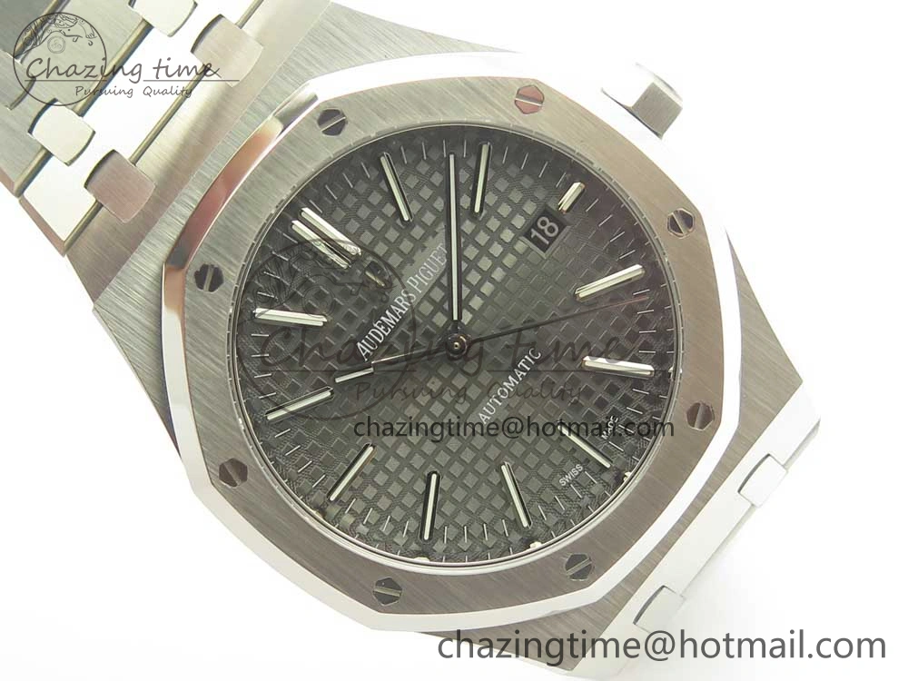 Royal Oak 41mm 15400 SS OMF 1:1 Best Edition Gray Dial on SS Bracelet A3120