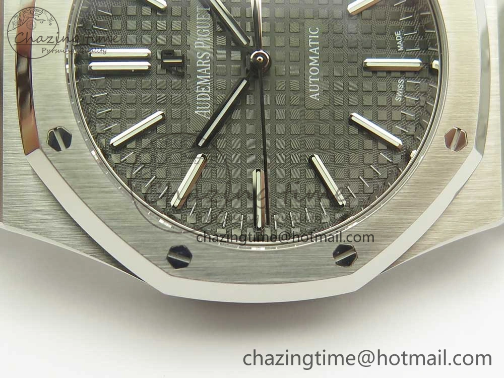 Royal Oak 41mm 15400 SS OMF 1:1 Best Edition Gray Dial on SS Bracelet A3120