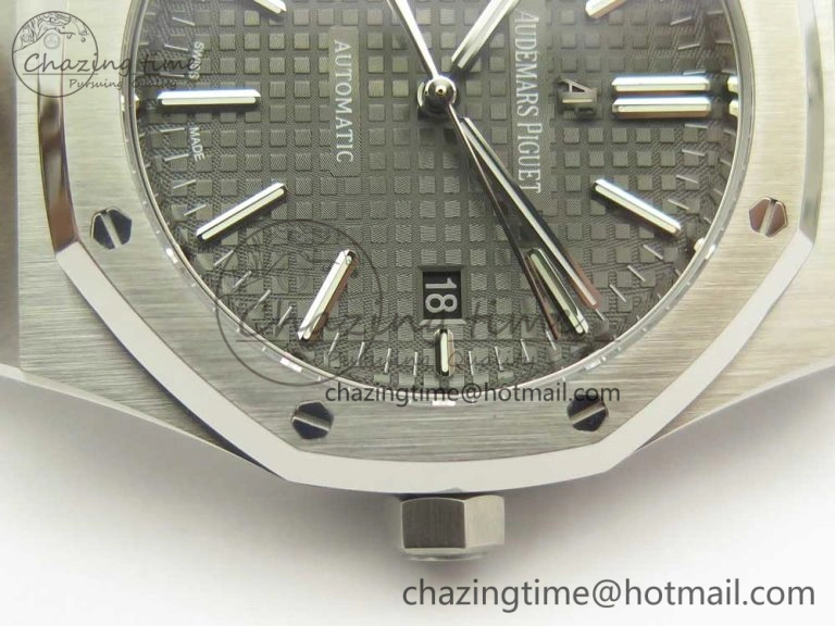 Royal Oak 41mm 15400 SS OMF 1:1 Best Edition Gray Dial on SS Bracelet A3120