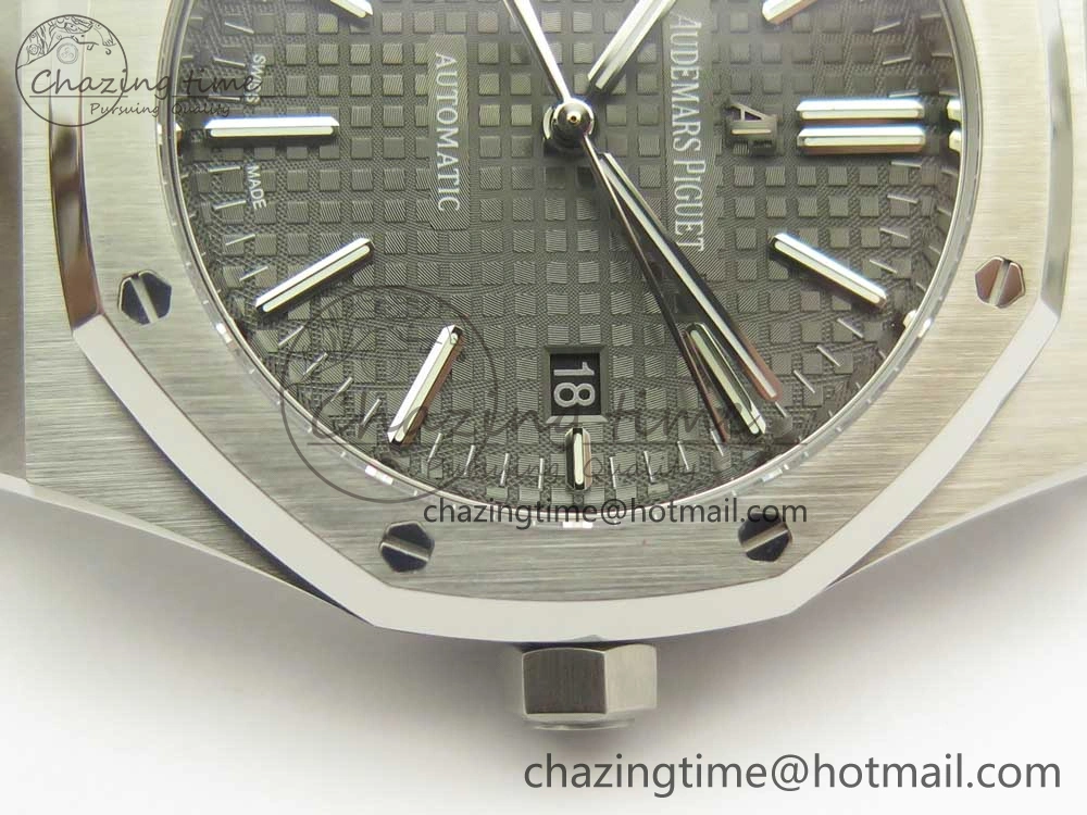 Royal Oak 41mm 15400 SS OMF 1:1 Best Edition Gray Dial on SS Bracelet A3120