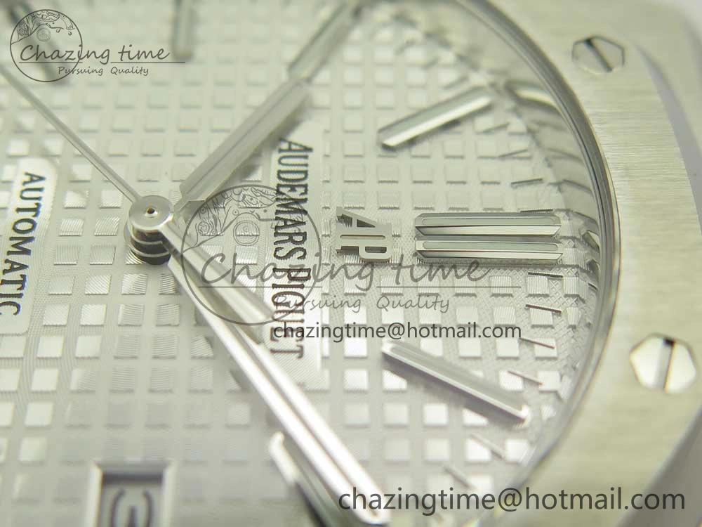 Royal Oak 41mm 15400 SS OMF 1:1 Best Edition White Dial on SS Bracelet A3120