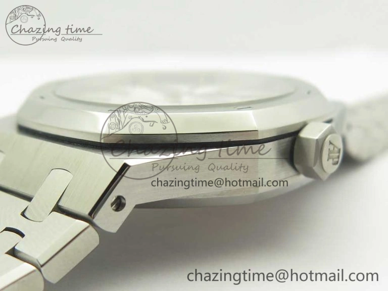 Royal Oak 41mm 15400 SS OMF 1:1 Best Edition White Dial on SS Bracelet A3120