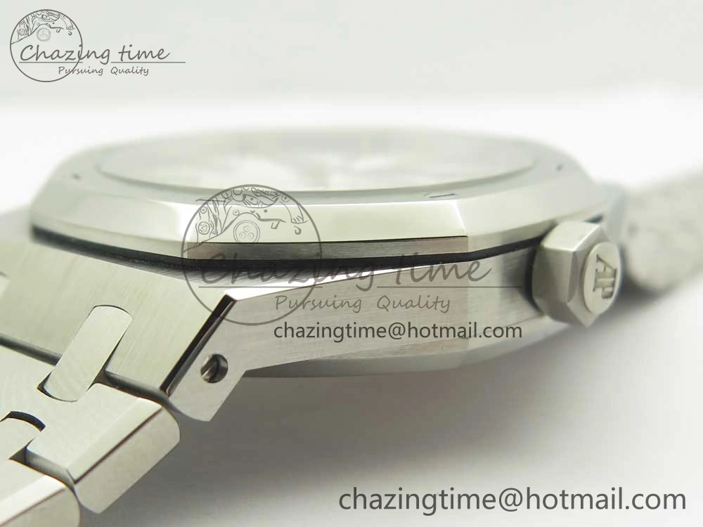 Royal Oak 41mm 15400 SS OMF 1:1 Best Edition White Dial on SS Bracelet A3120