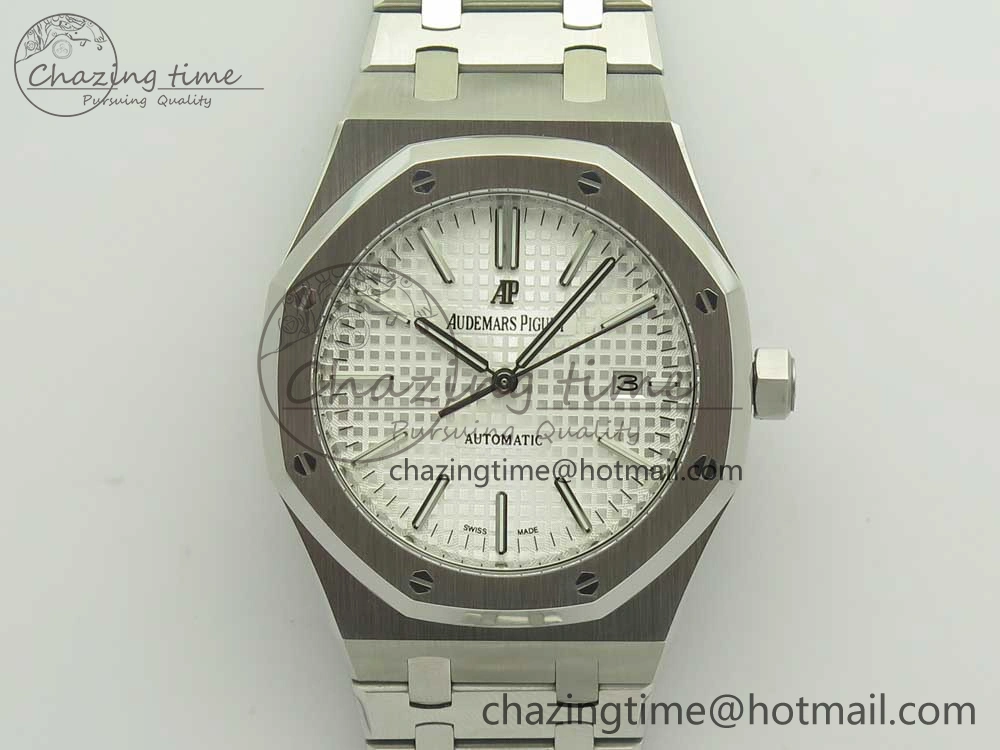 Royal Oak 41mm 15400 SS OMF 1:1 Best Edition White Dial on SS Bracelet A3120