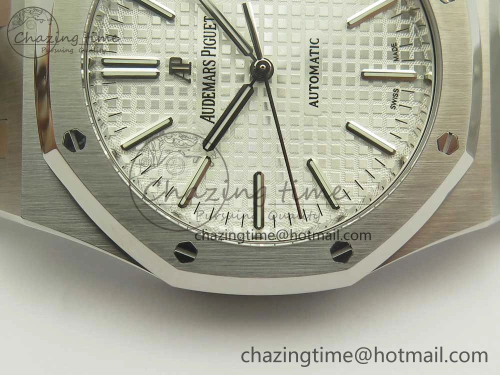 Royal Oak 41mm 15400 SS OMF 1:1 Best Edition White Dial on SS Bracelet A3120