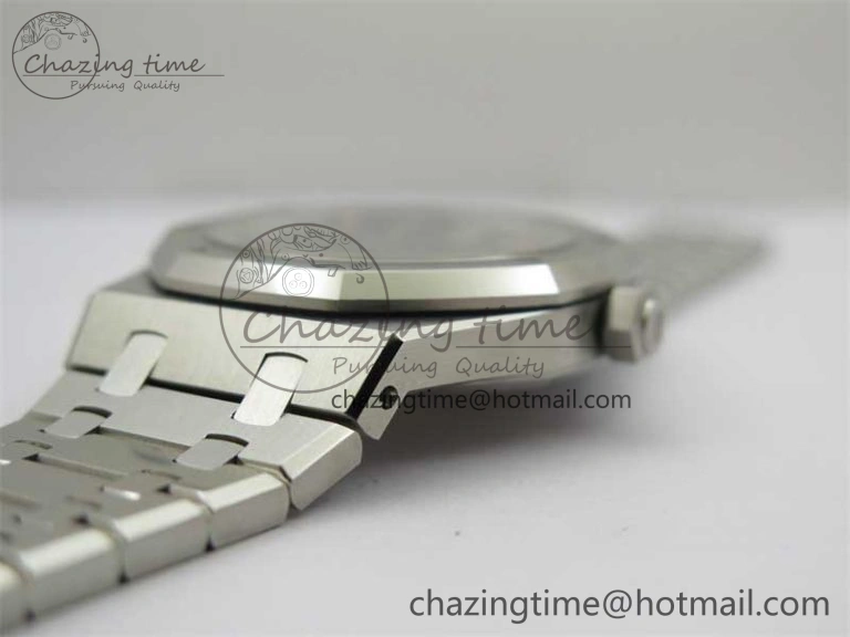 Royal Oak 41mm 15400 SS RSF 1:1 Best Edition Black Textured Dial on SS Bracelet A3120 Super Clone