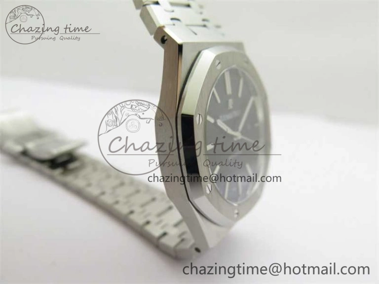 Royal Oak 41mm 15400 SS RSF 1:1 Best Edition Black Textured Dial on SS Bracelet A3120 Super Clone