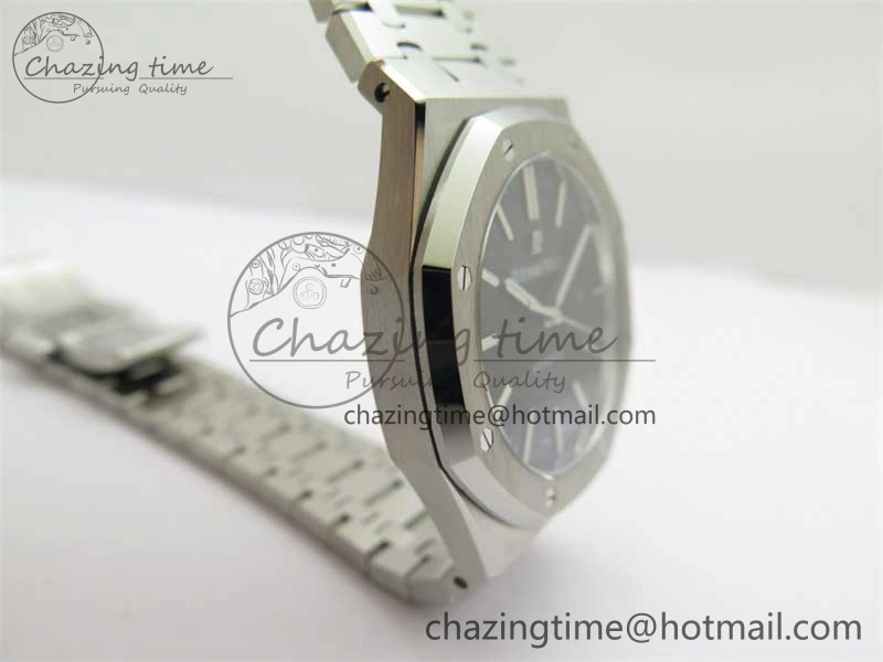 Royal Oak 41mm 15400 SS RSF 1:1 Best Edition Black Textured Dial on SS Bracelet A3120 Super Clone