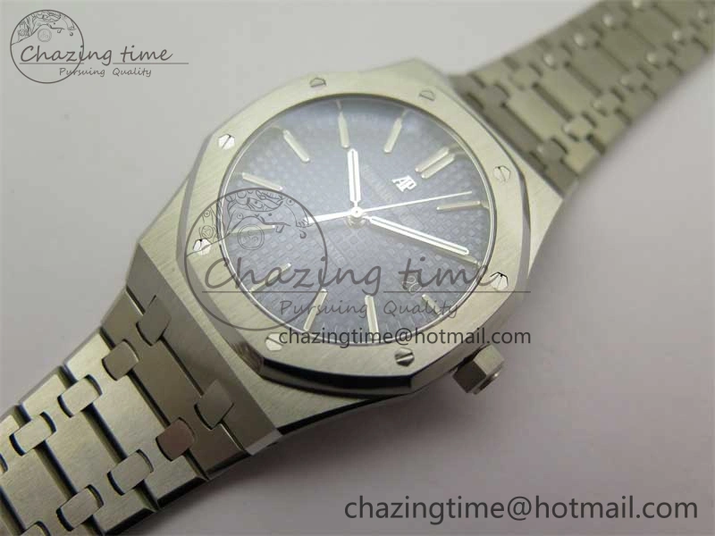 Royal Oak 41mm 15400 SS RSF 1:1 Best Edition Blue Textured Dial on SS Bracelet A3120 Super Clone